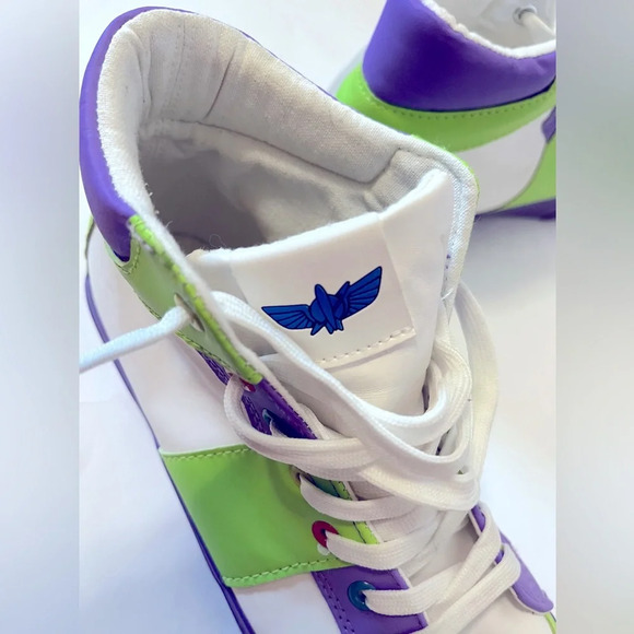Men’s Disney Non Leather Toy Story 4 Purple and Green High Tops - Picture 8 of 10